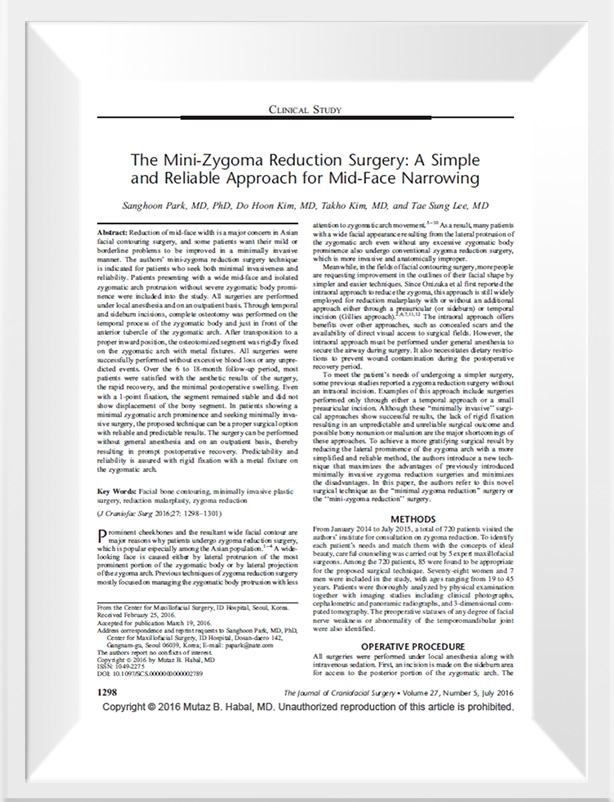 Thesis on Mini quick Zygoma reduction