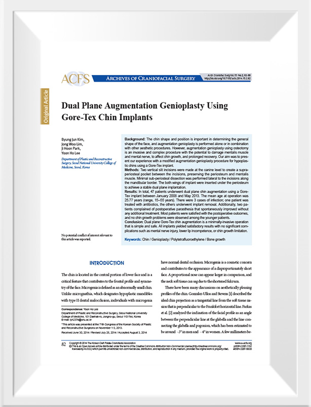 Thesis on silicone implant on frontal chin